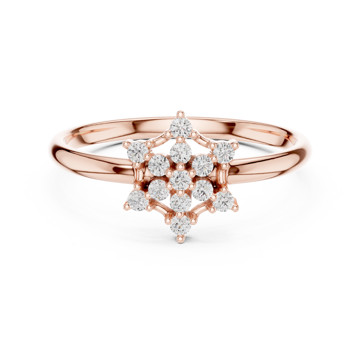 Halo engagement ring with brilliant diamond border.