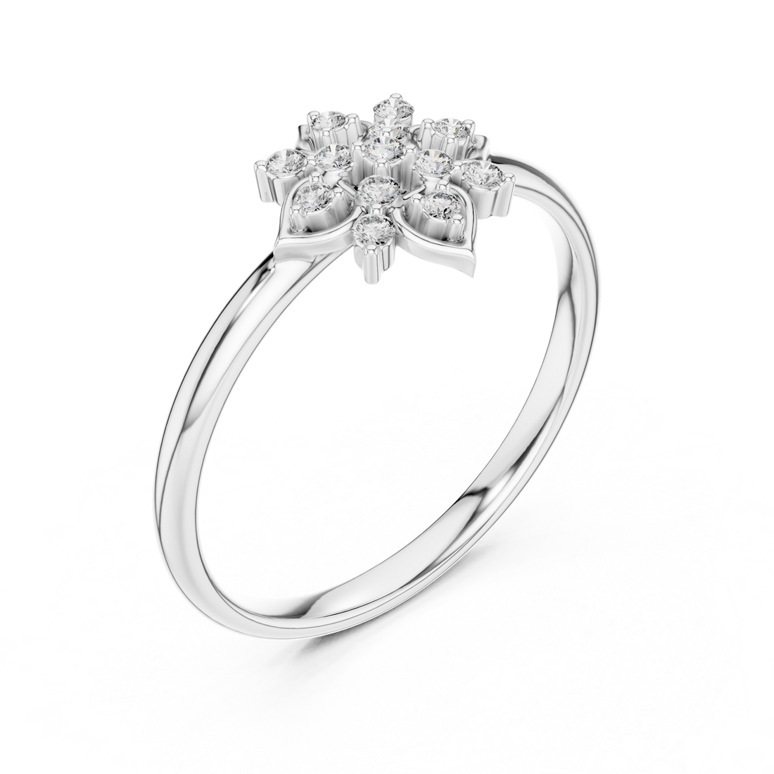 Stylish twisted diamond band ring with modern design.