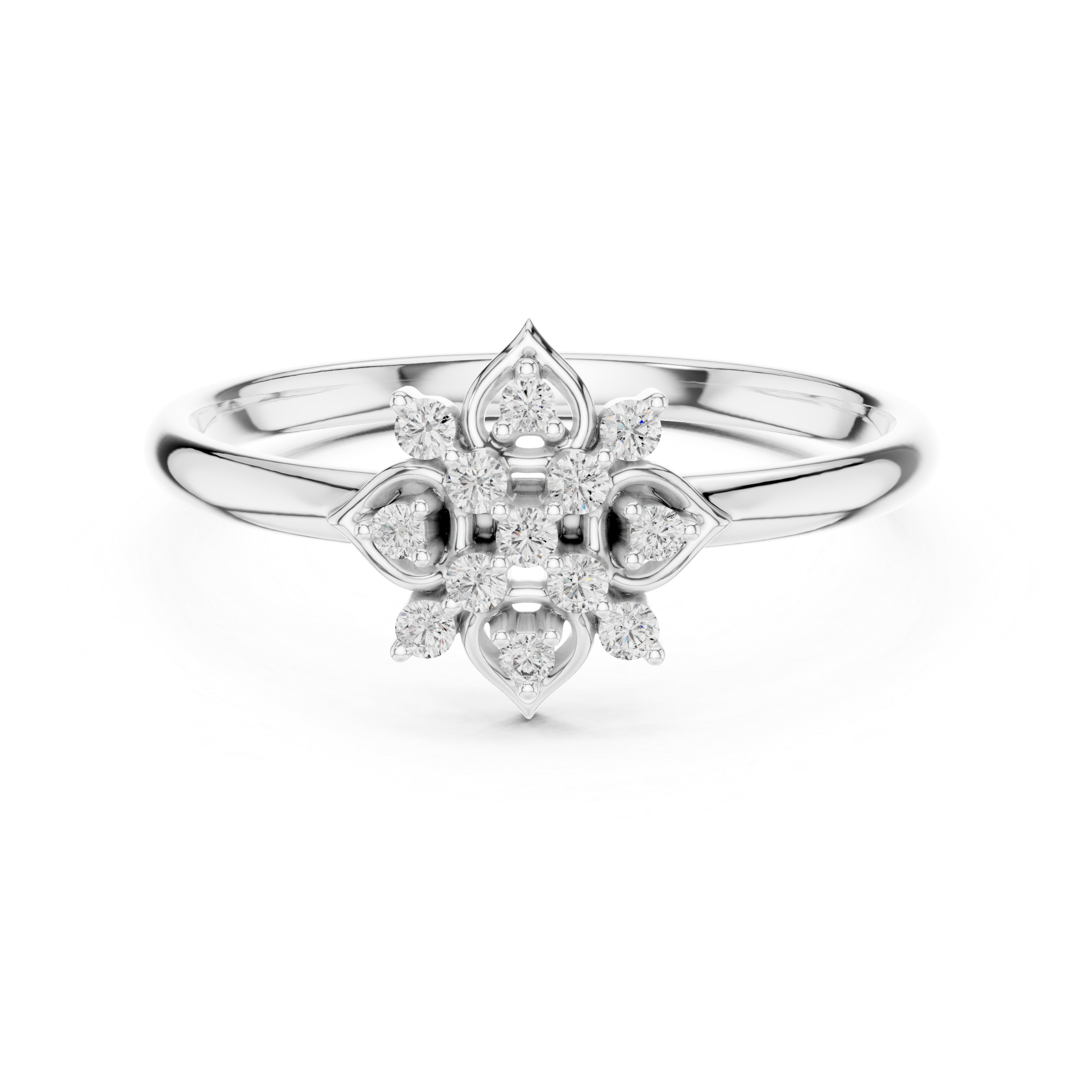Elegant eternity ring with continuous diamond accents.