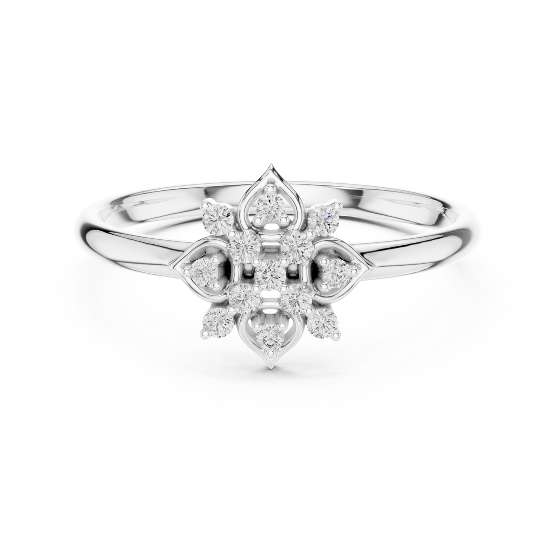 Elegant eternity ring with continuous diamond accents.