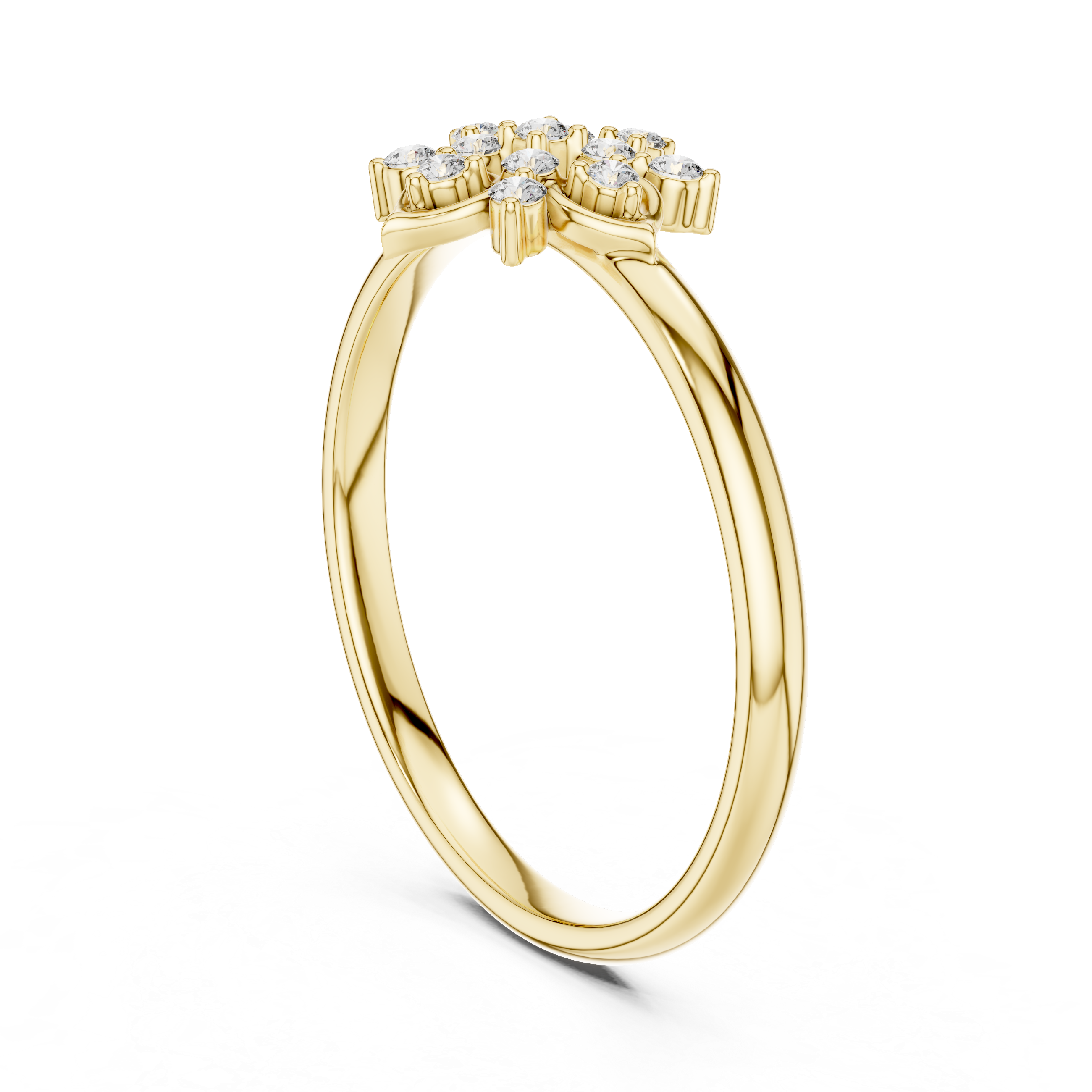 Classic wedding band with polished gold shine.