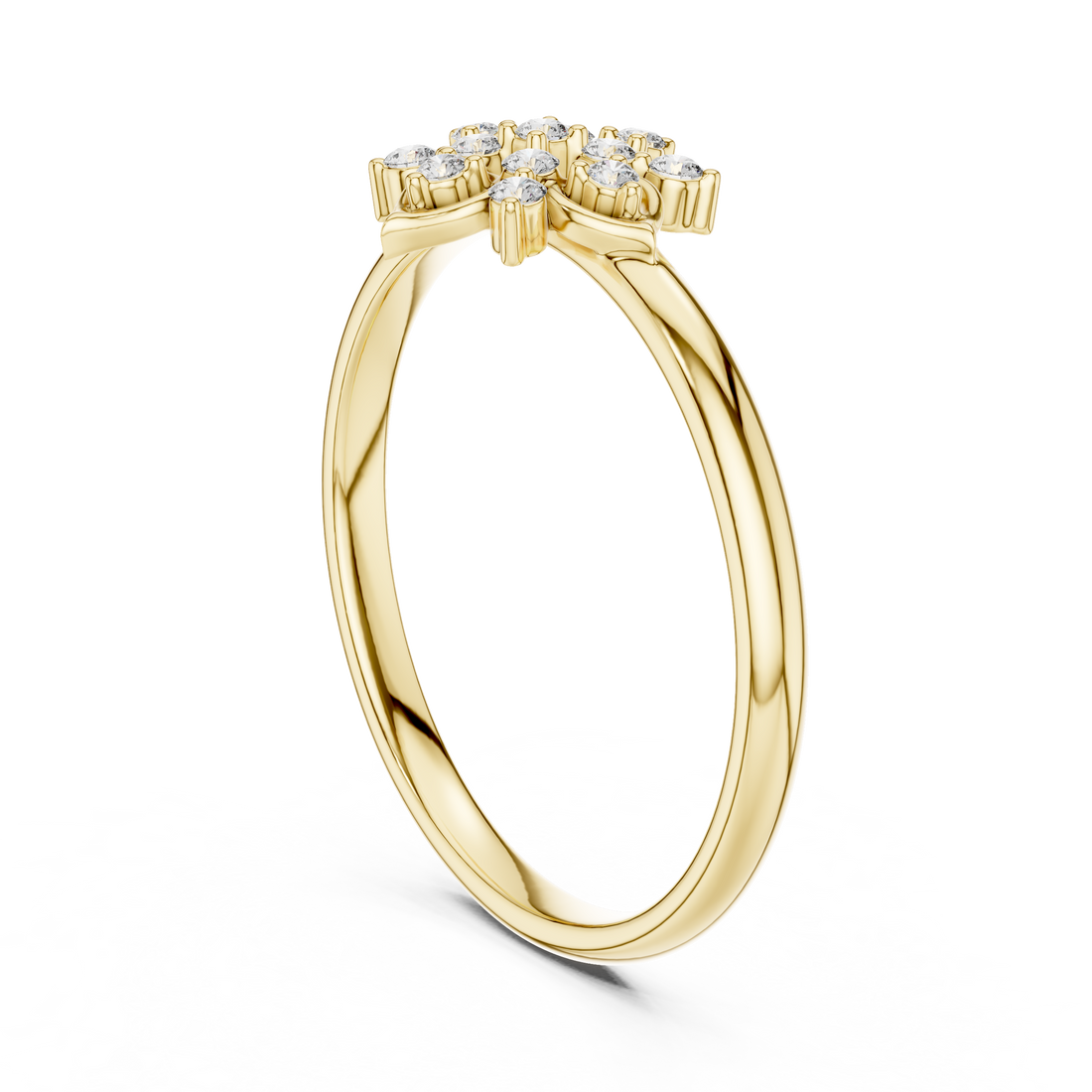 Classic wedding band with polished gold shine.