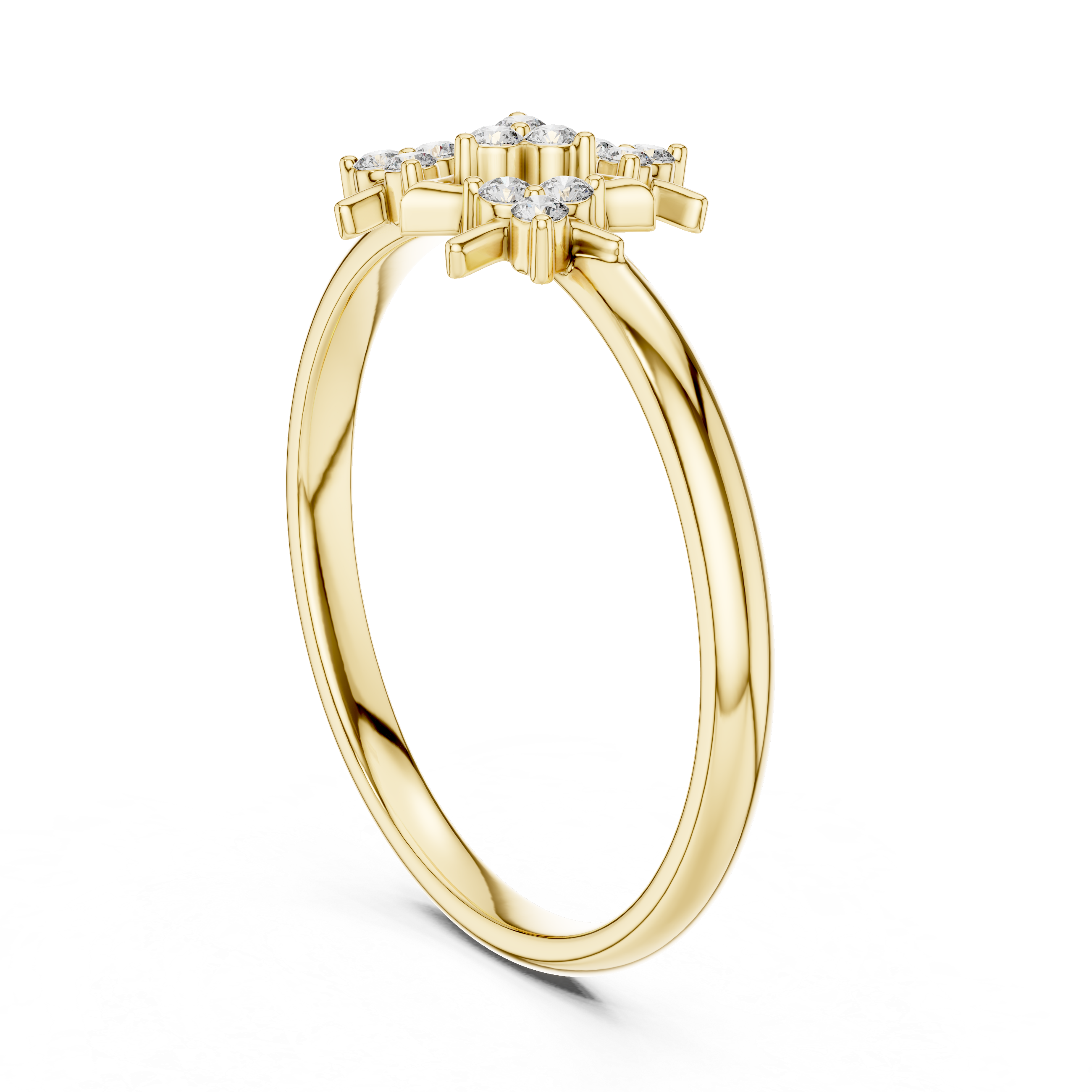 Elegant diamond pendant necklace with smooth gold chain.