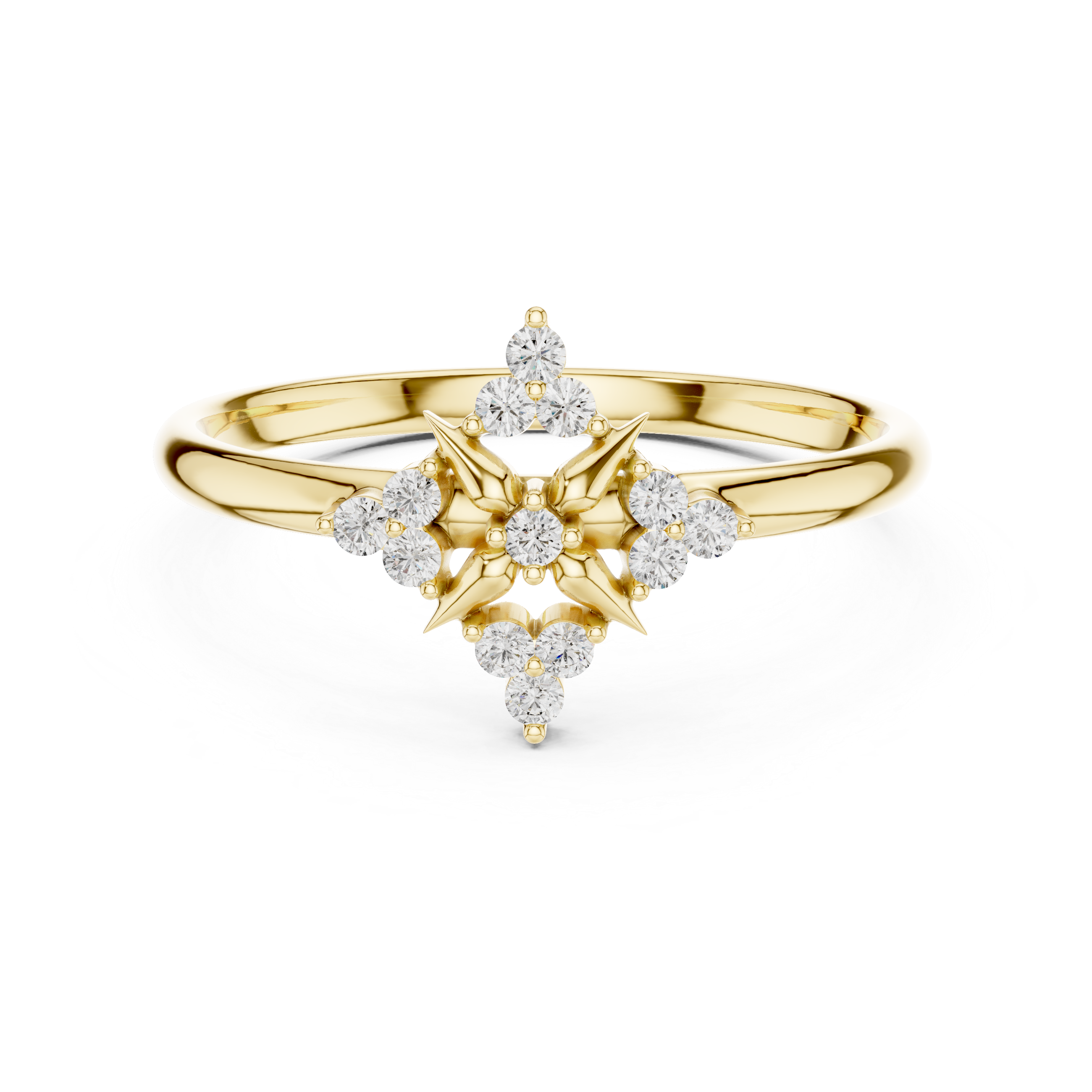Men's diamond signet ring with bold square design.