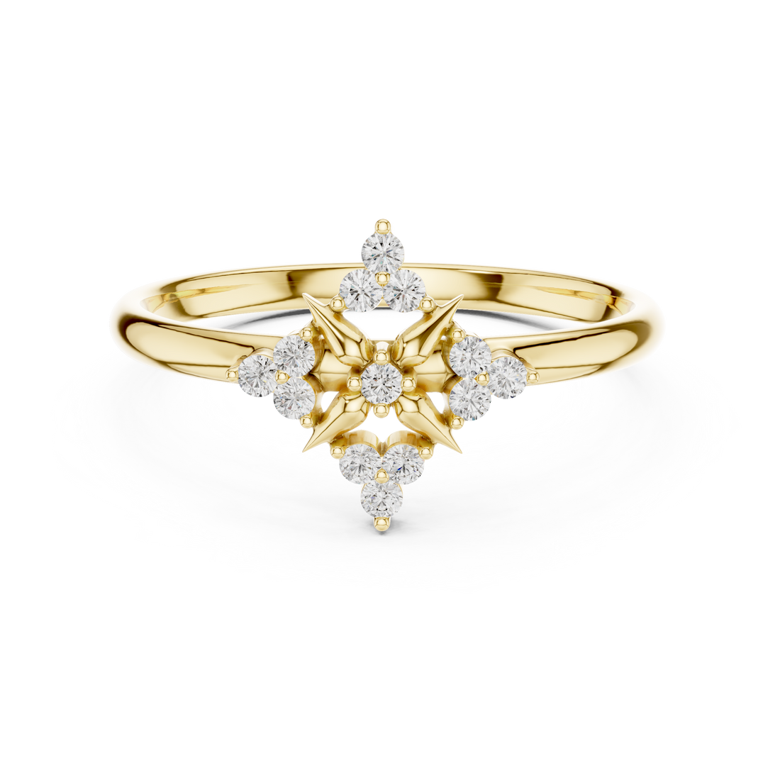 Men's diamond signet ring with bold square design.