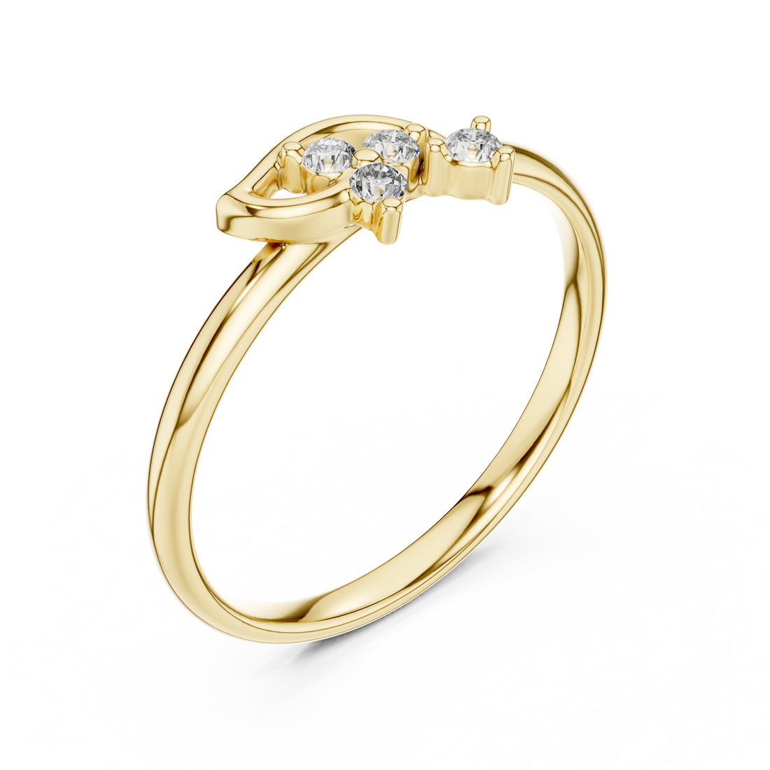 Halo cocktail ring with sparkling diamond border.