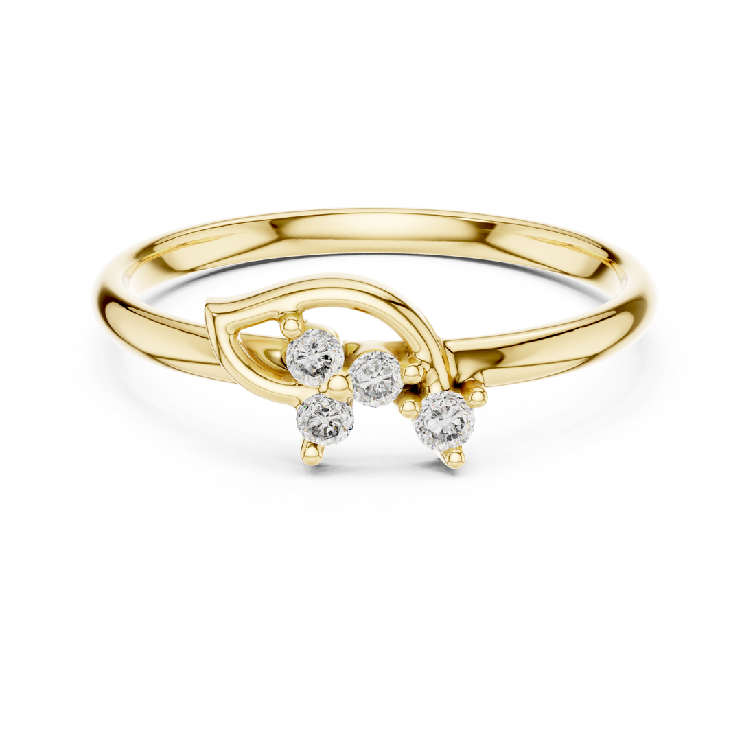 Artistic sculptural ring with modern styling.
