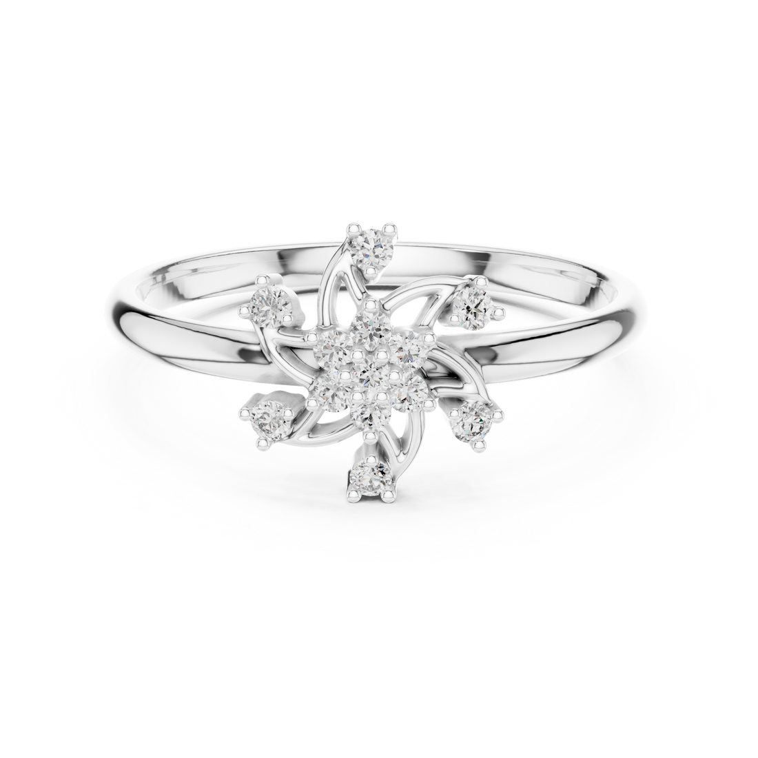 Engagement jewellery set with sparkling diamond finish.