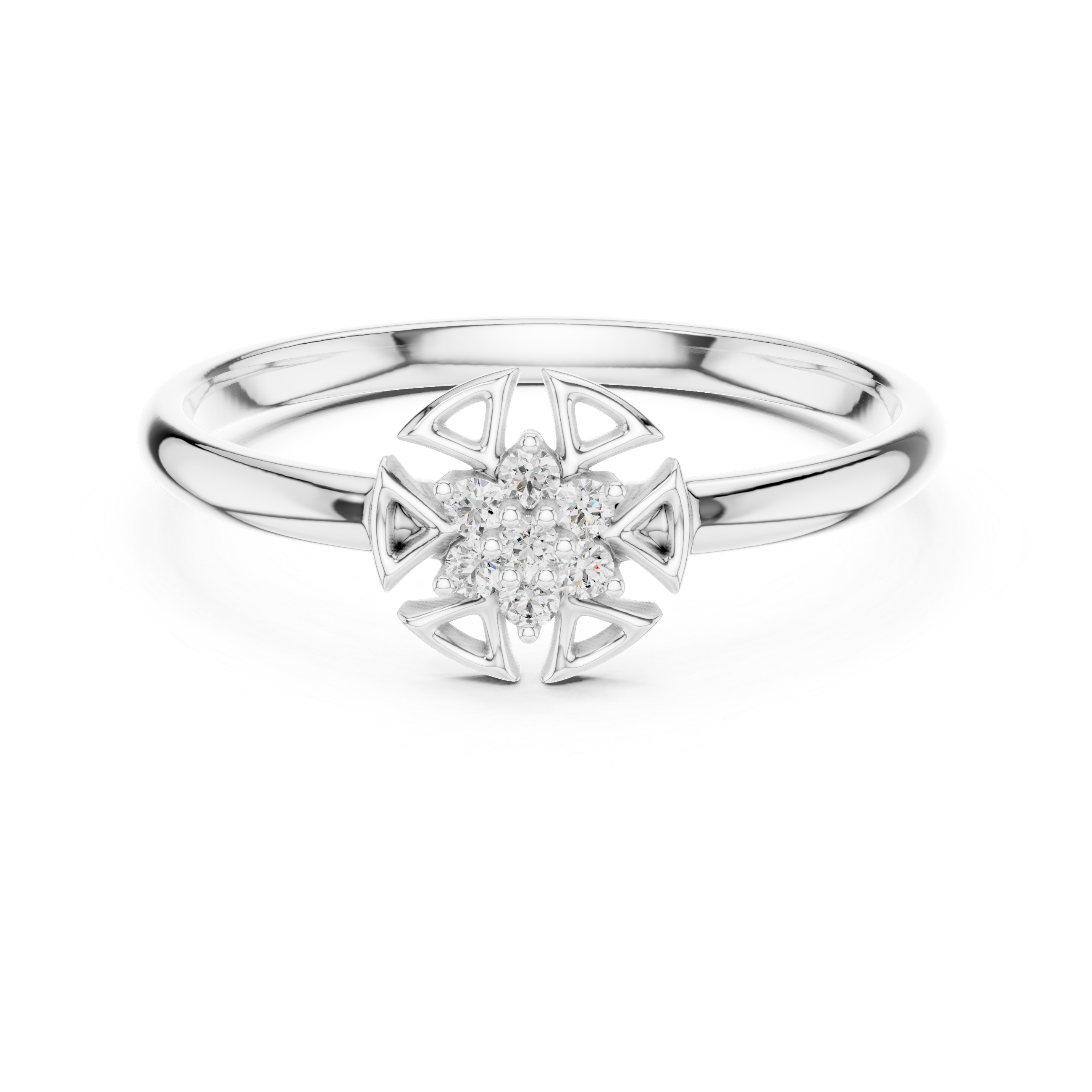 Diamond bangle with shimmering pavé stones.