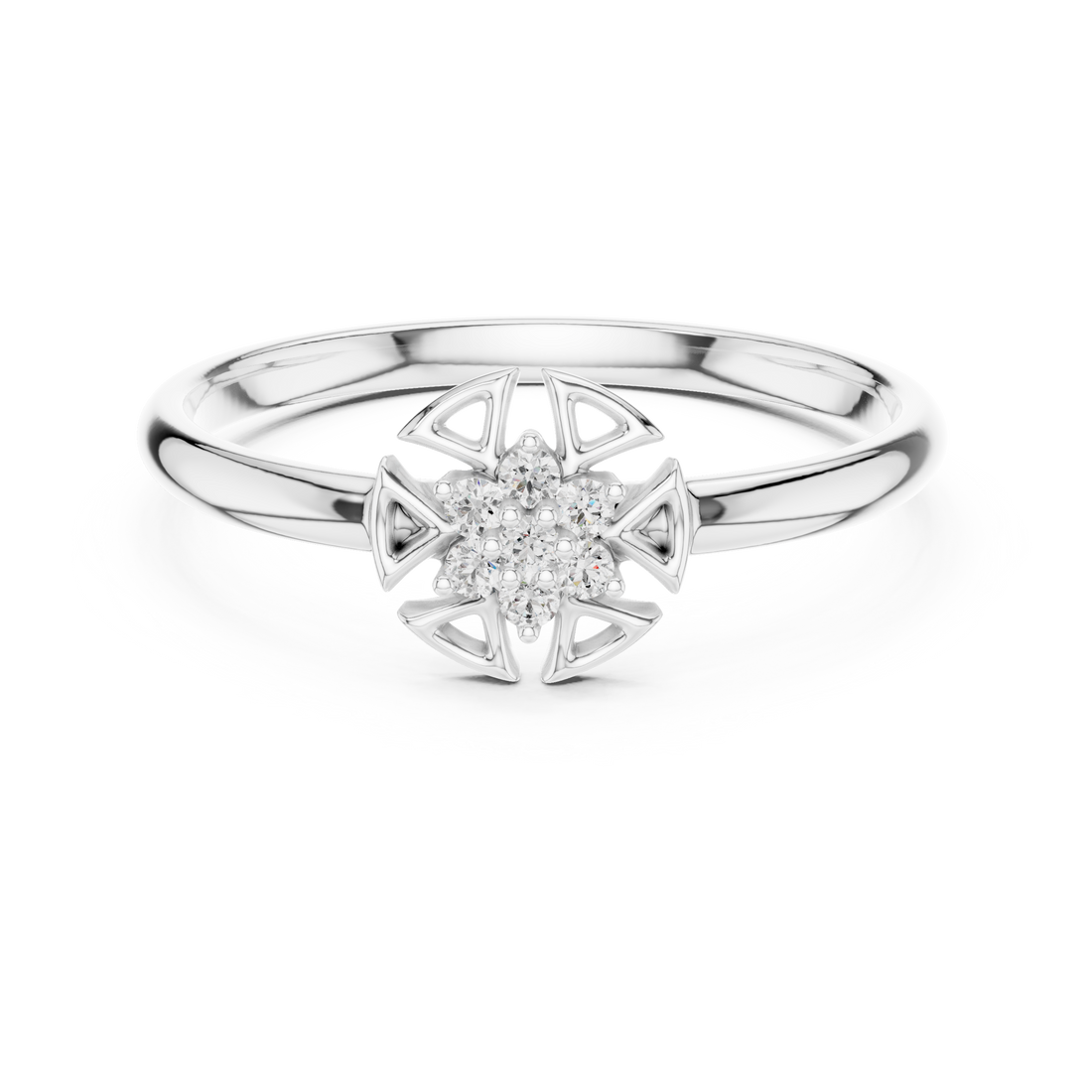 Diamond bangle with shimmering pavé stones.