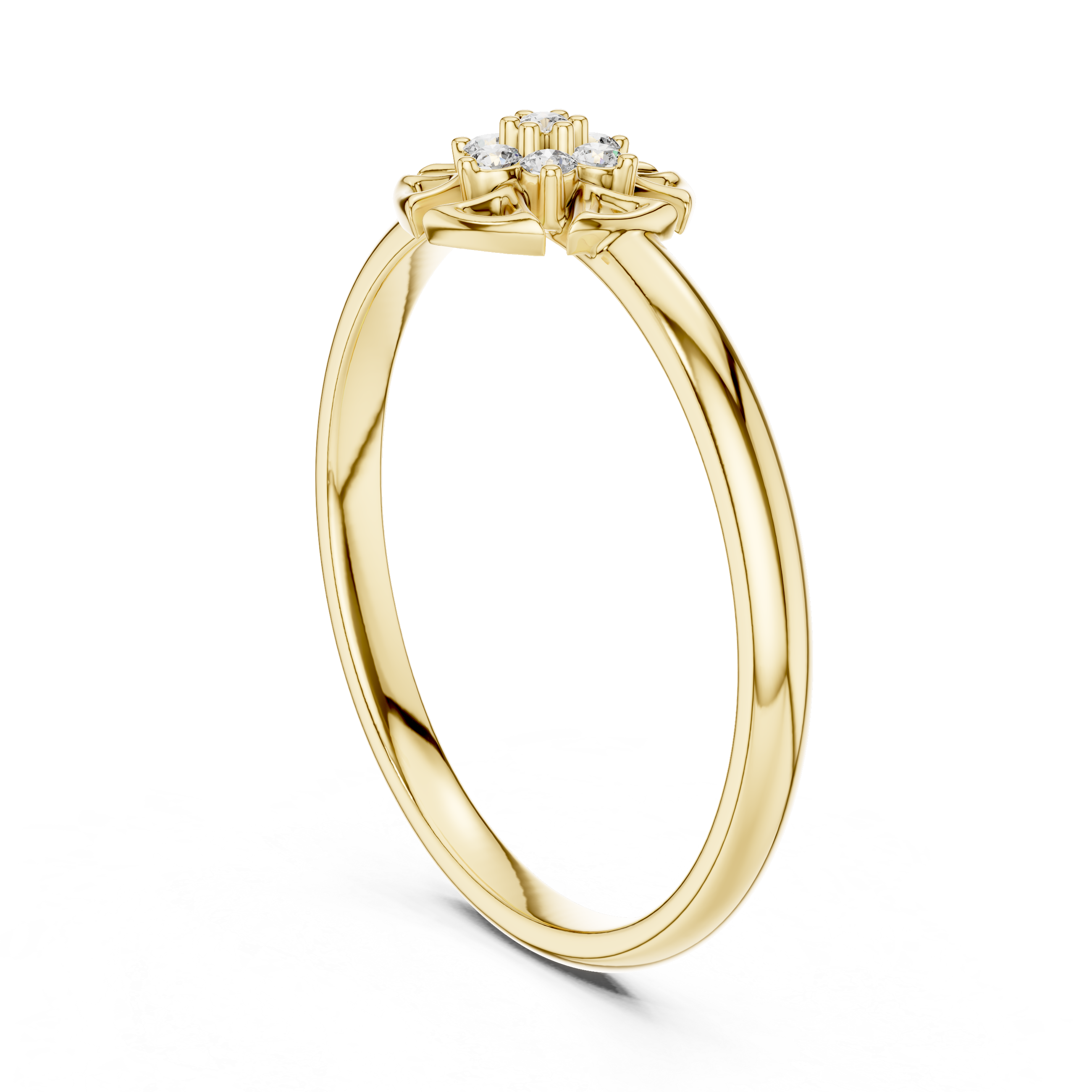 Engraved gold bangle with floral decorative pattern.