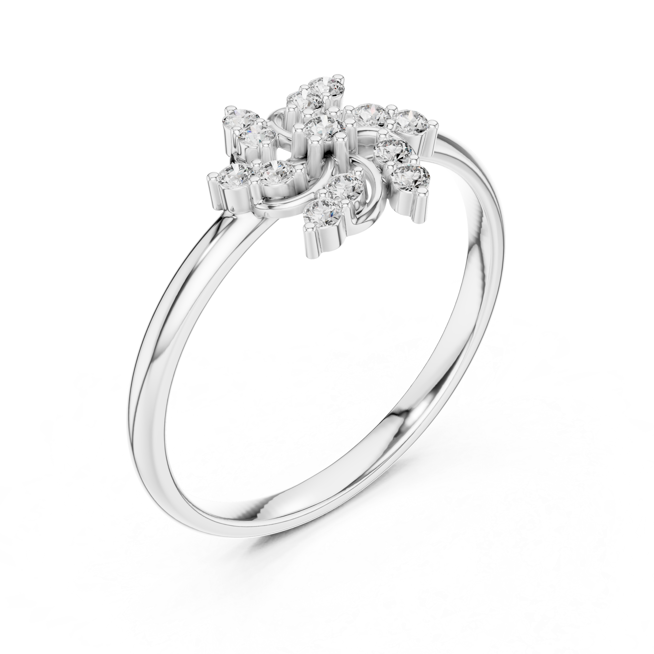 Floral carved toe ring with decorative pattern.