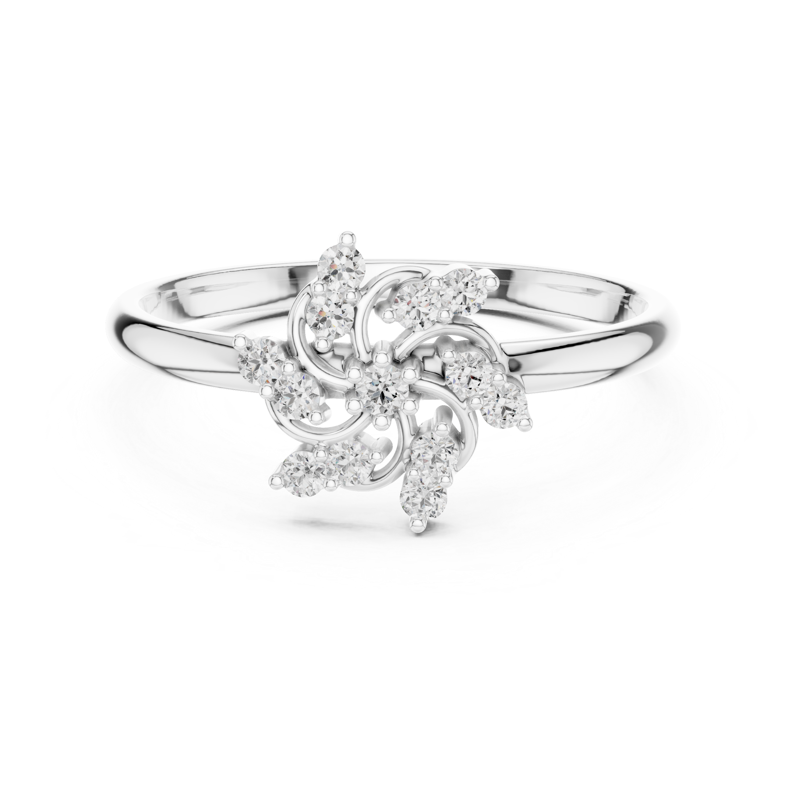Solitaire engagement ring with elegant prong design.
