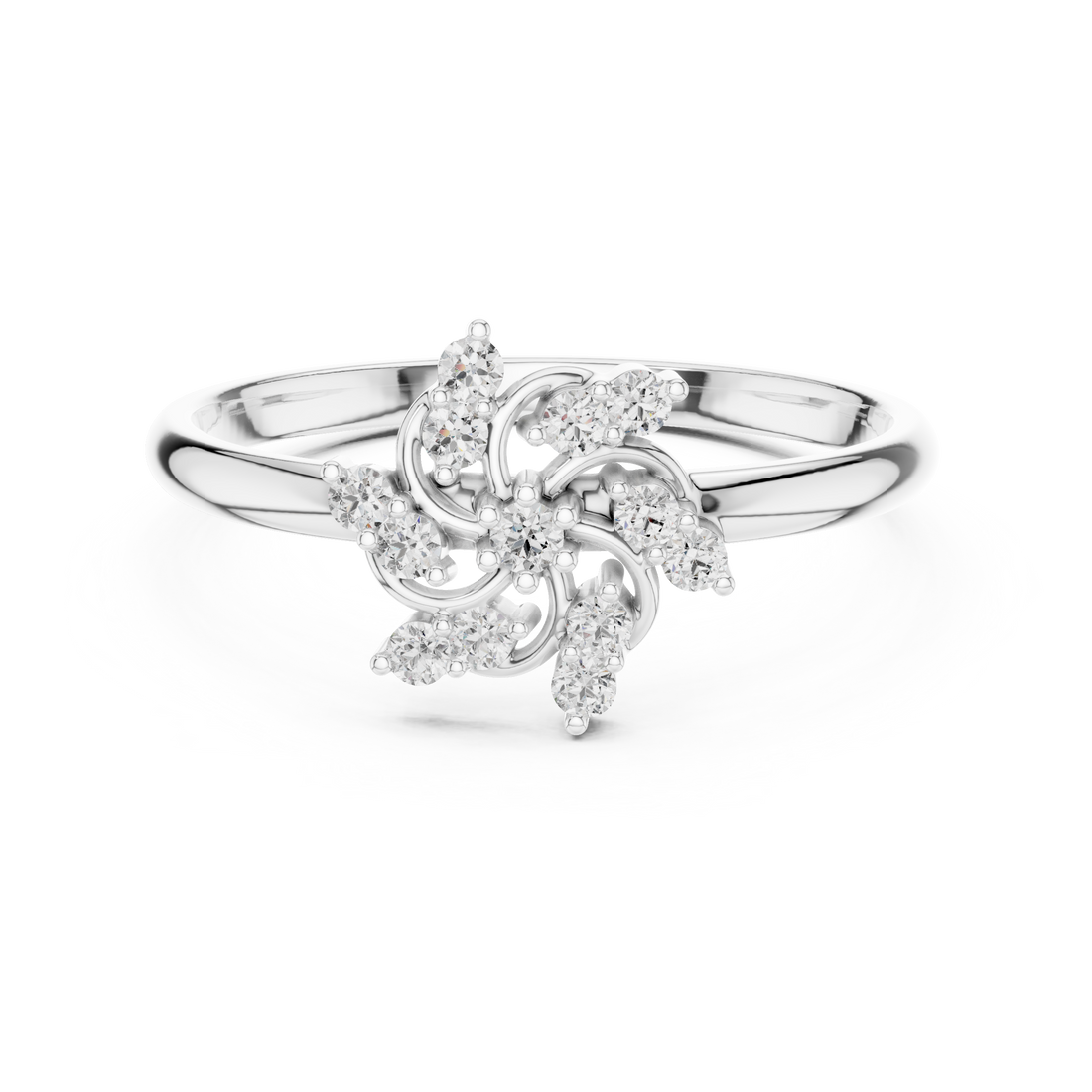 Solitaire engagement ring with elegant prong design.