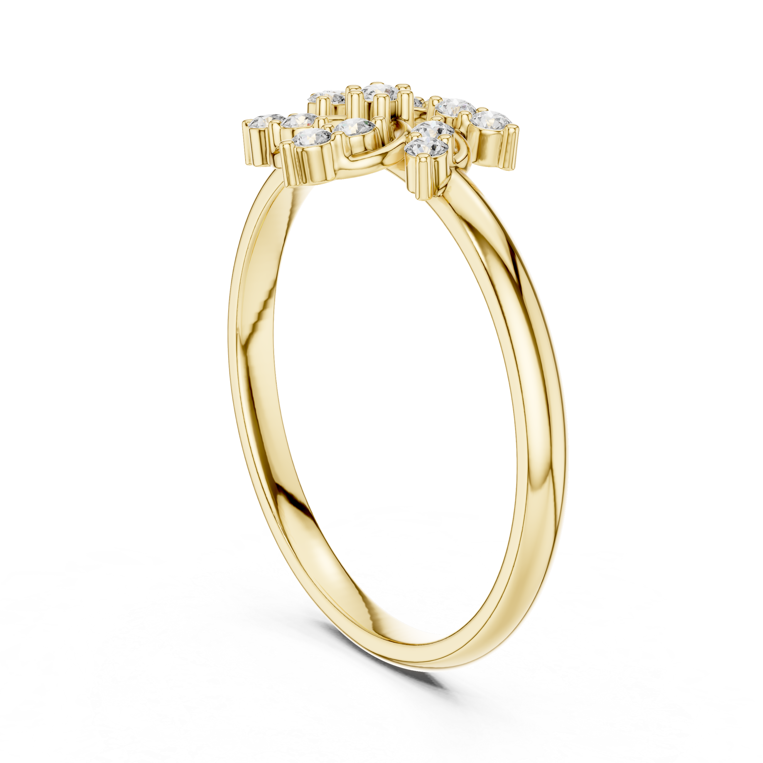 Halo engagement ring with brilliant diamond border.