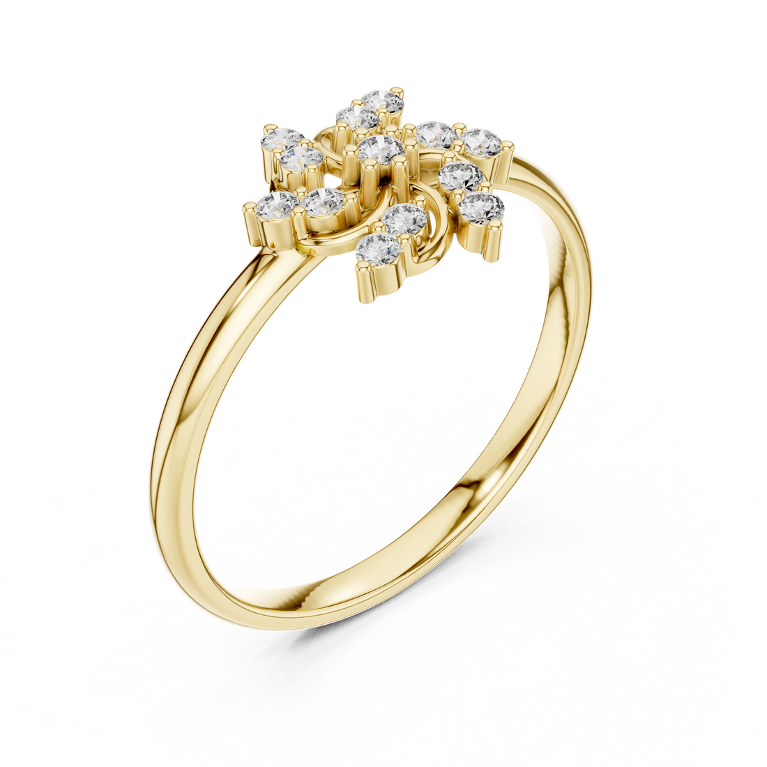 Oval engagement ring with smooth polished band.