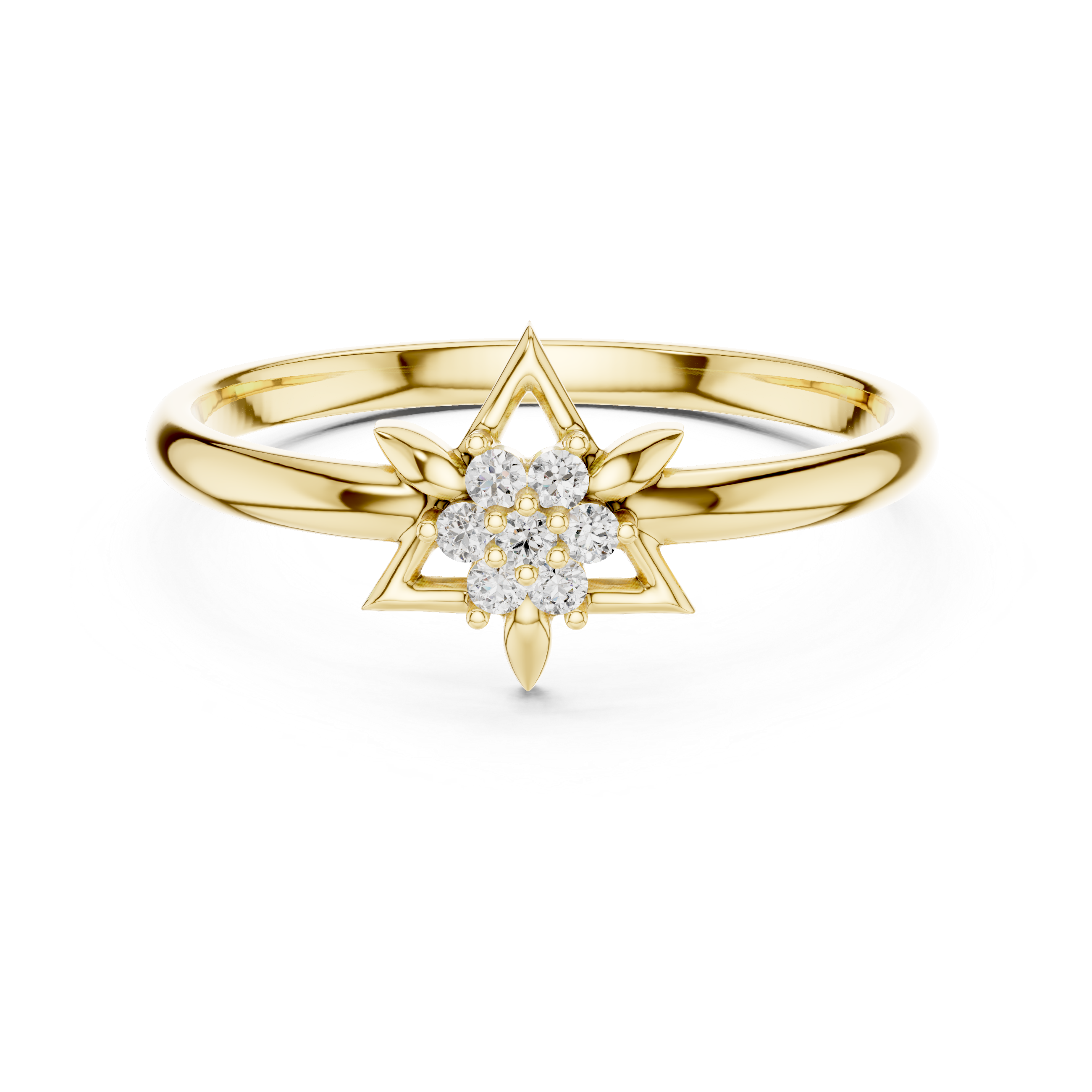 Modern princess-cut diamond ring in smooth white gold band.