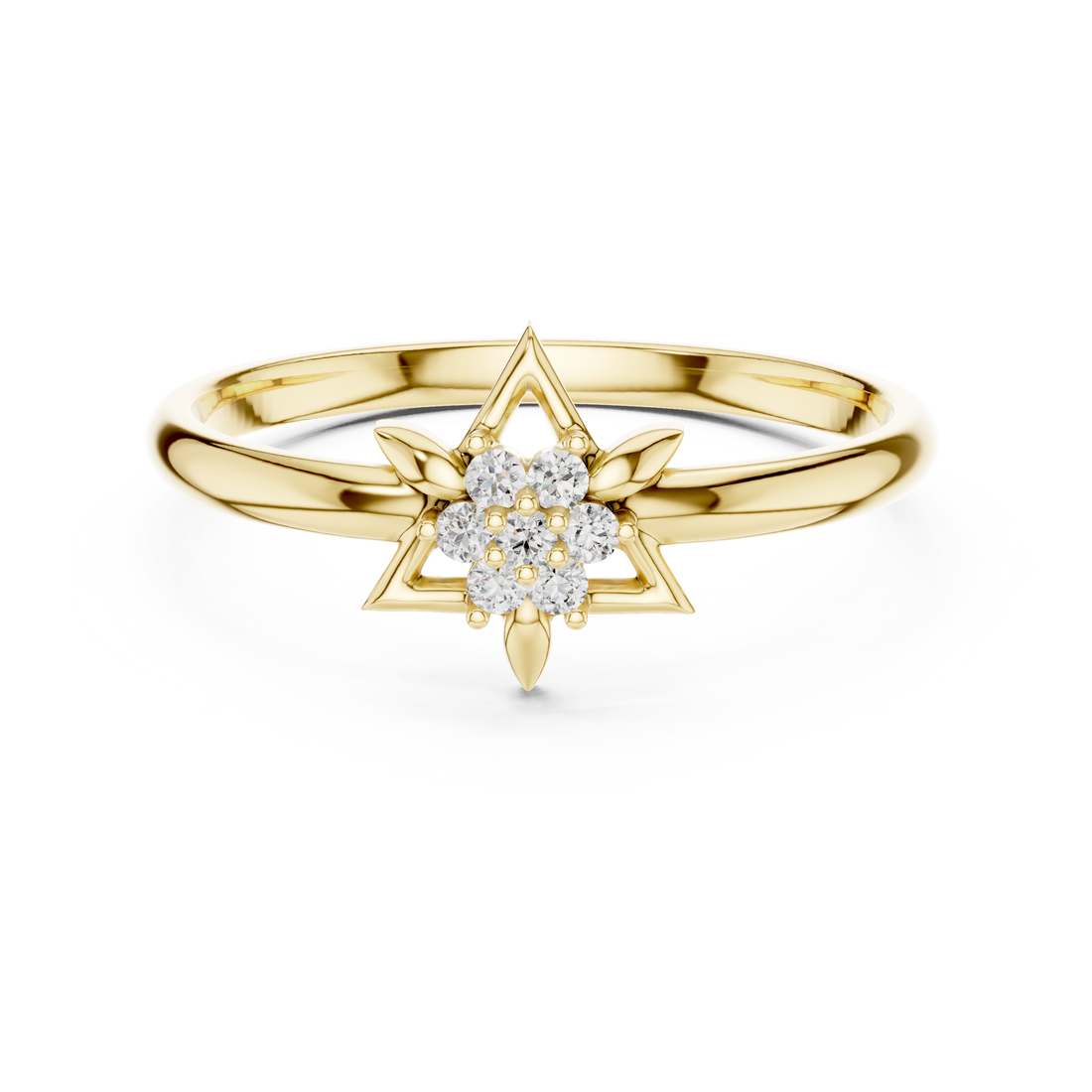 Modern princess-cut diamond ring in smooth white gold band.