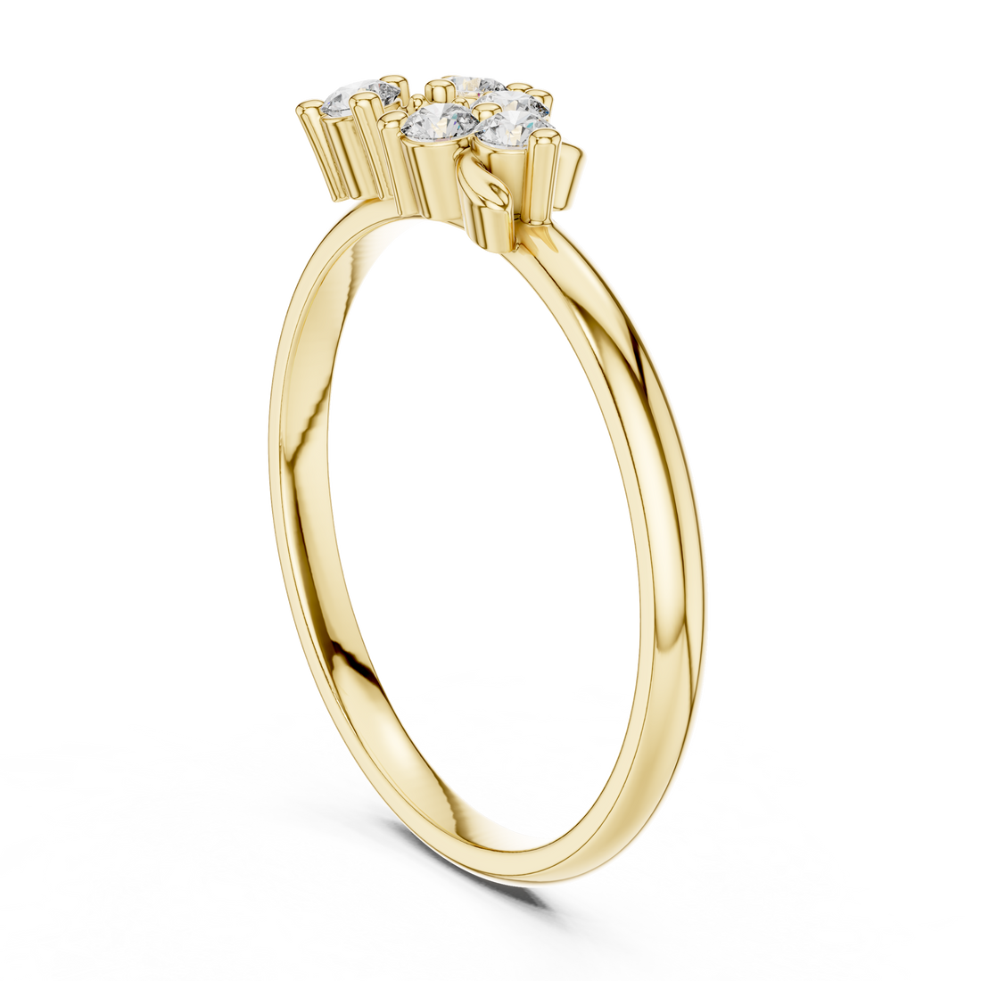 Men's diamond signet ring with bold square top.