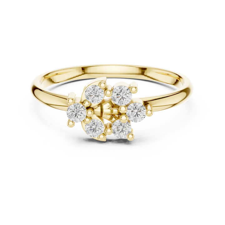 Stackable gold rings with thin polished bands.