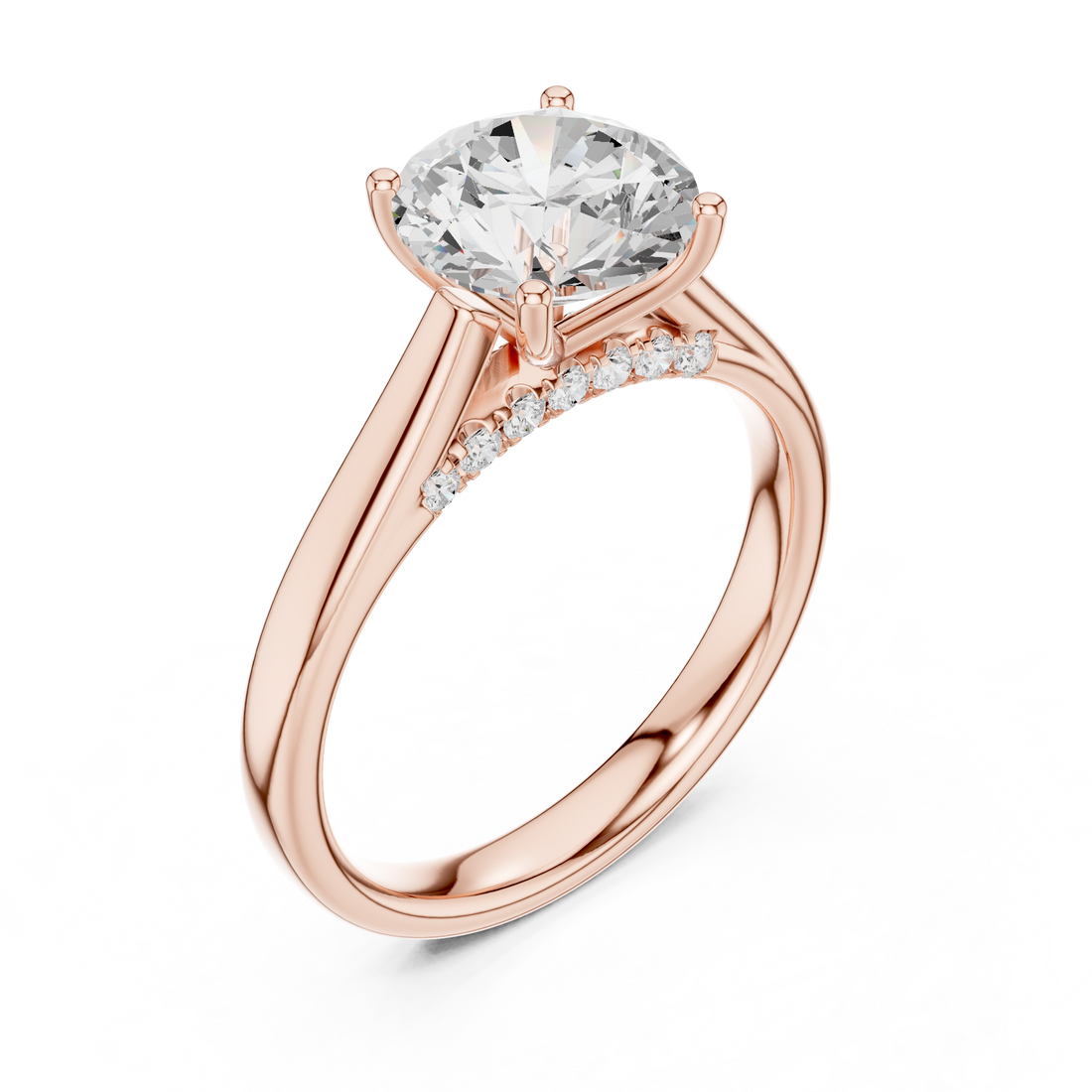 Diamond pendant necklace with sparkling centerpiece.