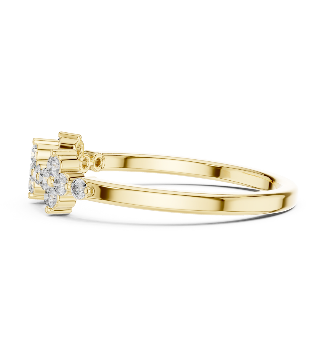 Diamond bangle with sparkling pavé detail.