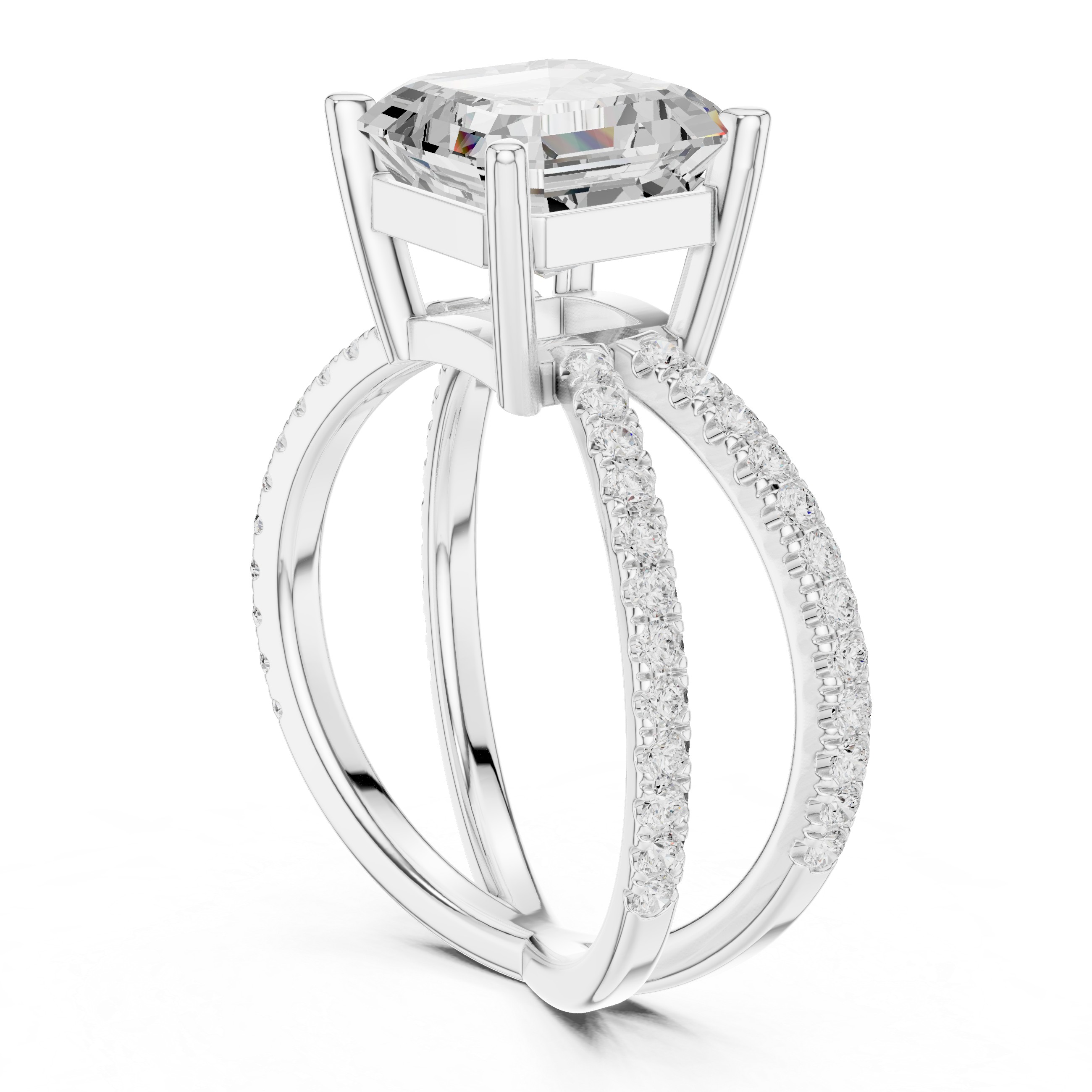 Modern bridal jewellery set with layered styling.