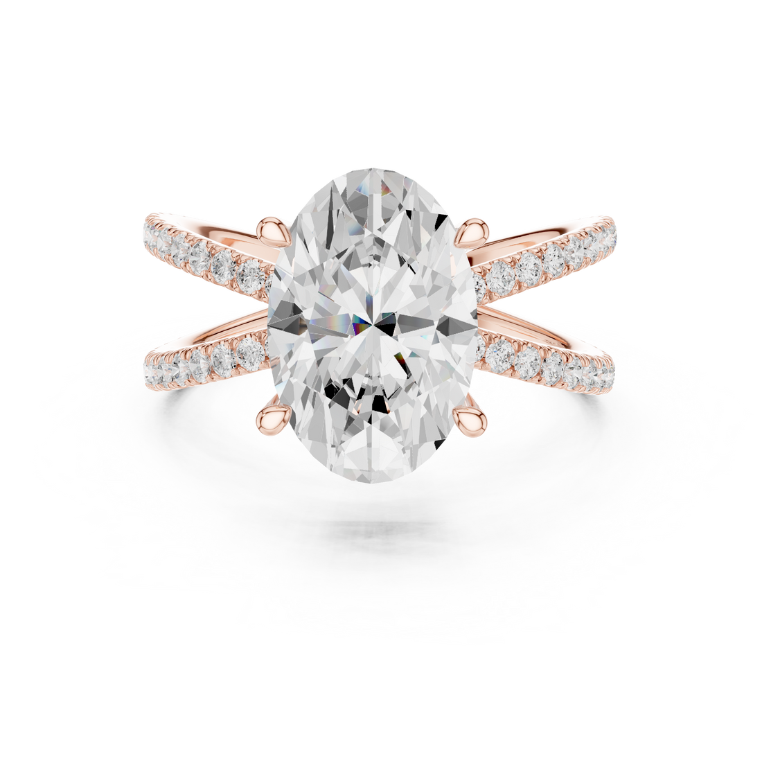 Thin engagement ring with elegant shine.