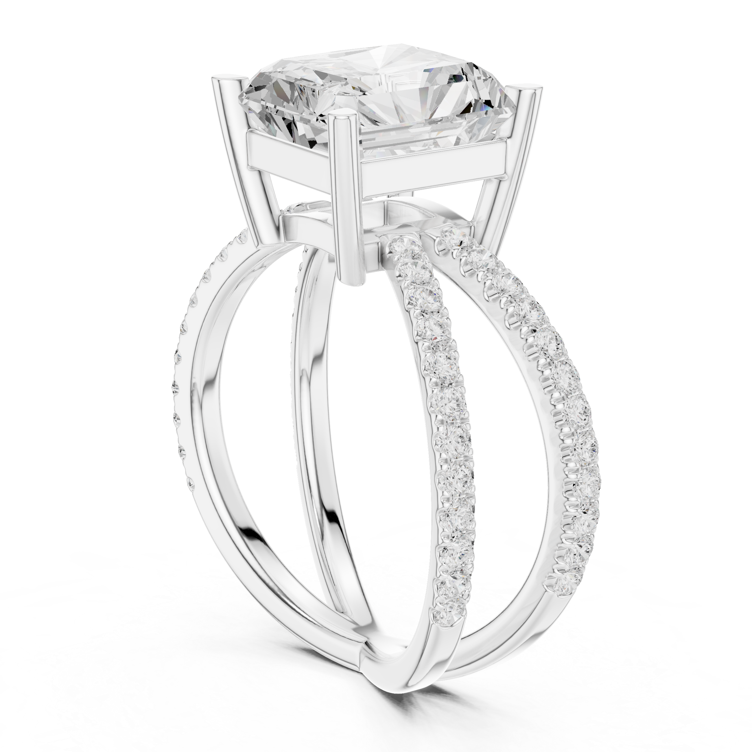 Floral-inspired diamond earrings designed with multiple lab-grown diamonds arranged in a delicate flower pattern.