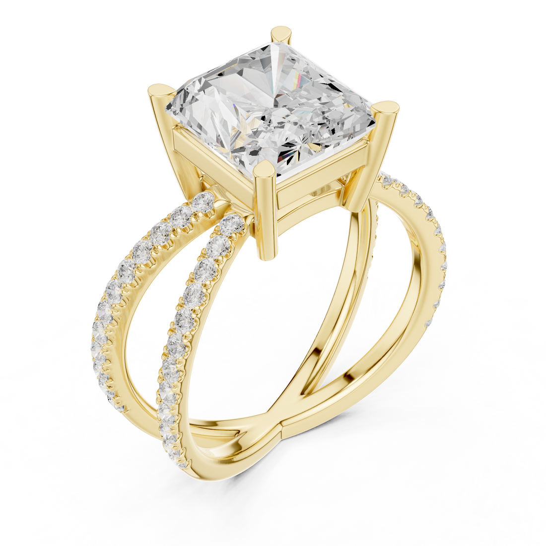 Classic circle diamond pendant necklace designed with lab-grown diamonds set in polished yellow gold.