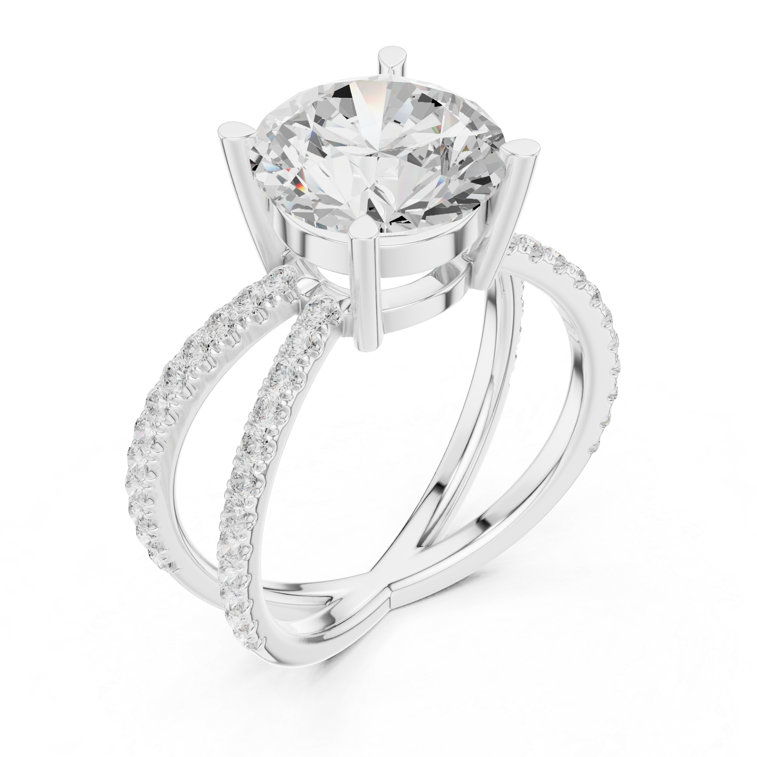 Elegant halo-style CZ diamond engagement ring crafted in rose gold tone with brilliant surrounding stones.