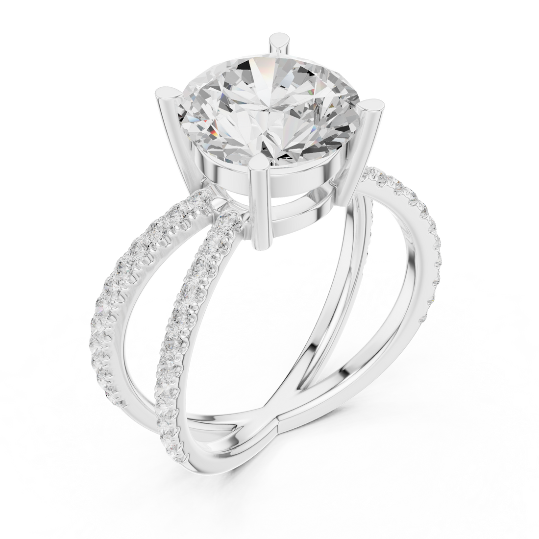 Elegant halo-style CZ diamond engagement ring crafted in rose gold tone with brilliant surrounding stones.