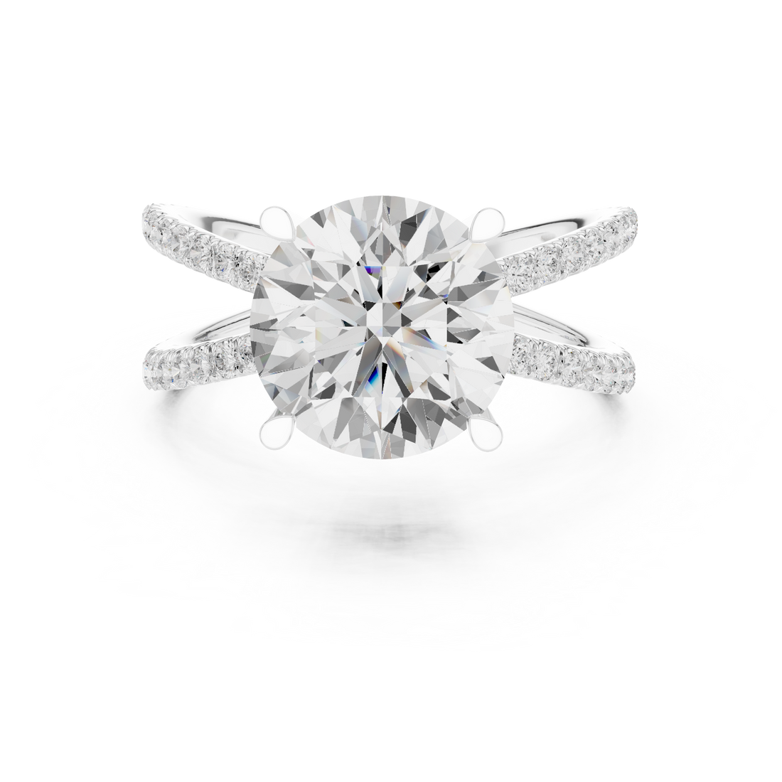 Sparkling cluster CZ diamond ring crafted in yellow gold finish with multiple stones arranged beautifully.