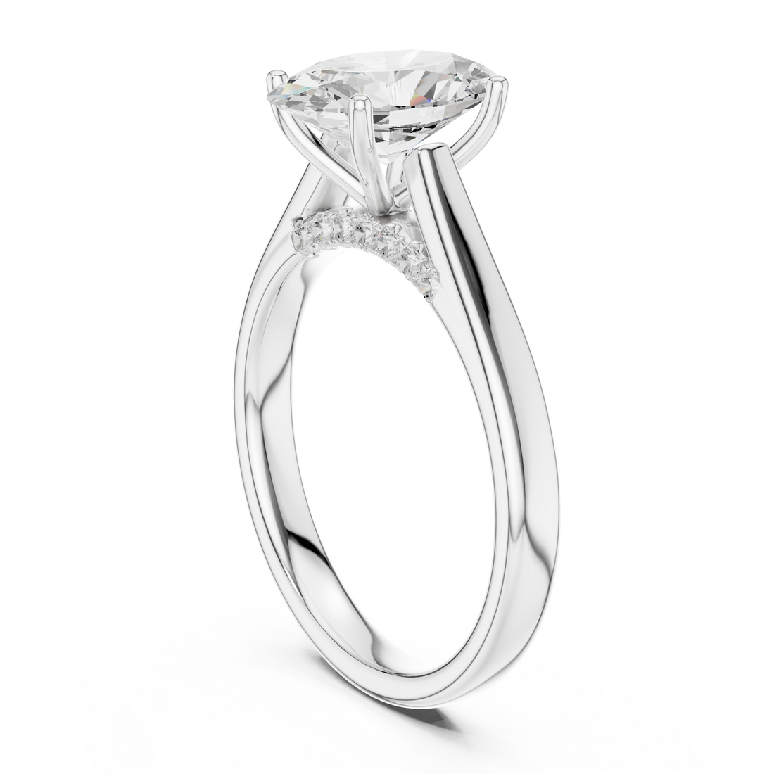 Diamond bangle with shimmering pavé stones.