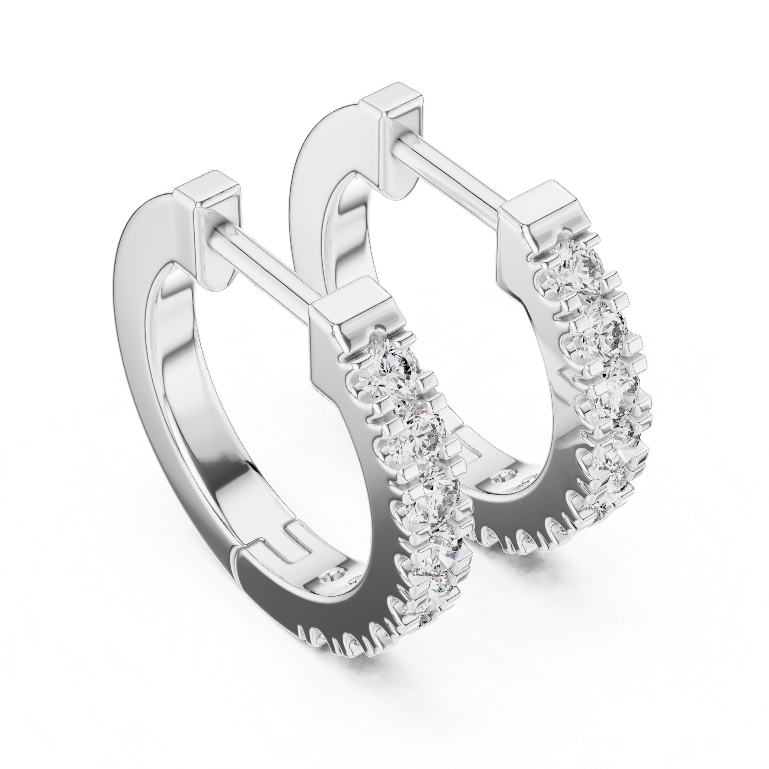 Eternity ring with continuous diamond detailing.