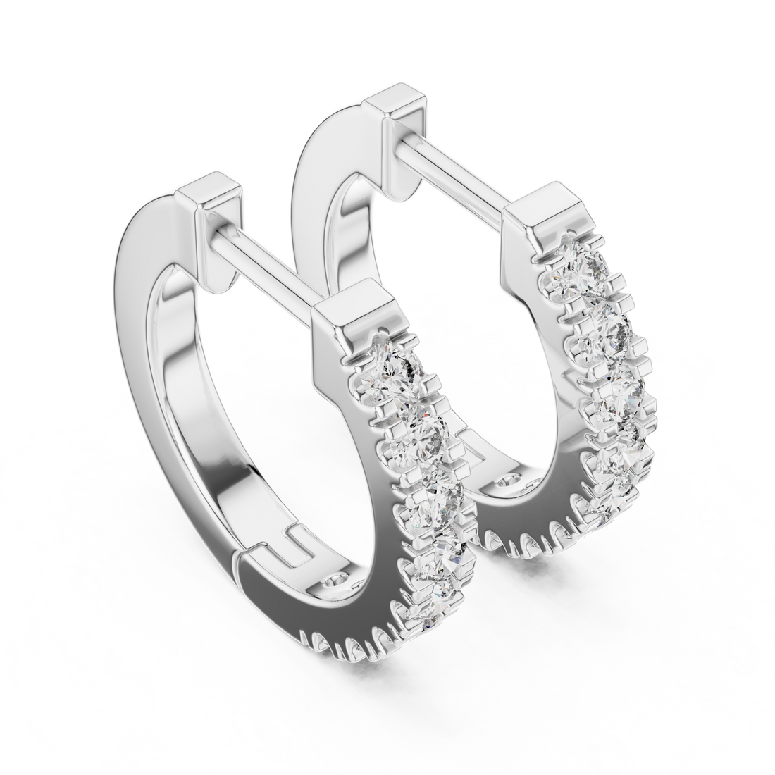 Eternity ring with continuous diamond detailing.