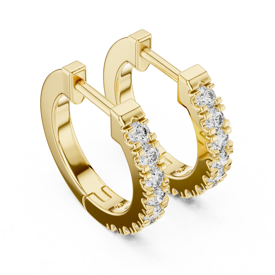 Textured hoop earrings with engraved surface design.