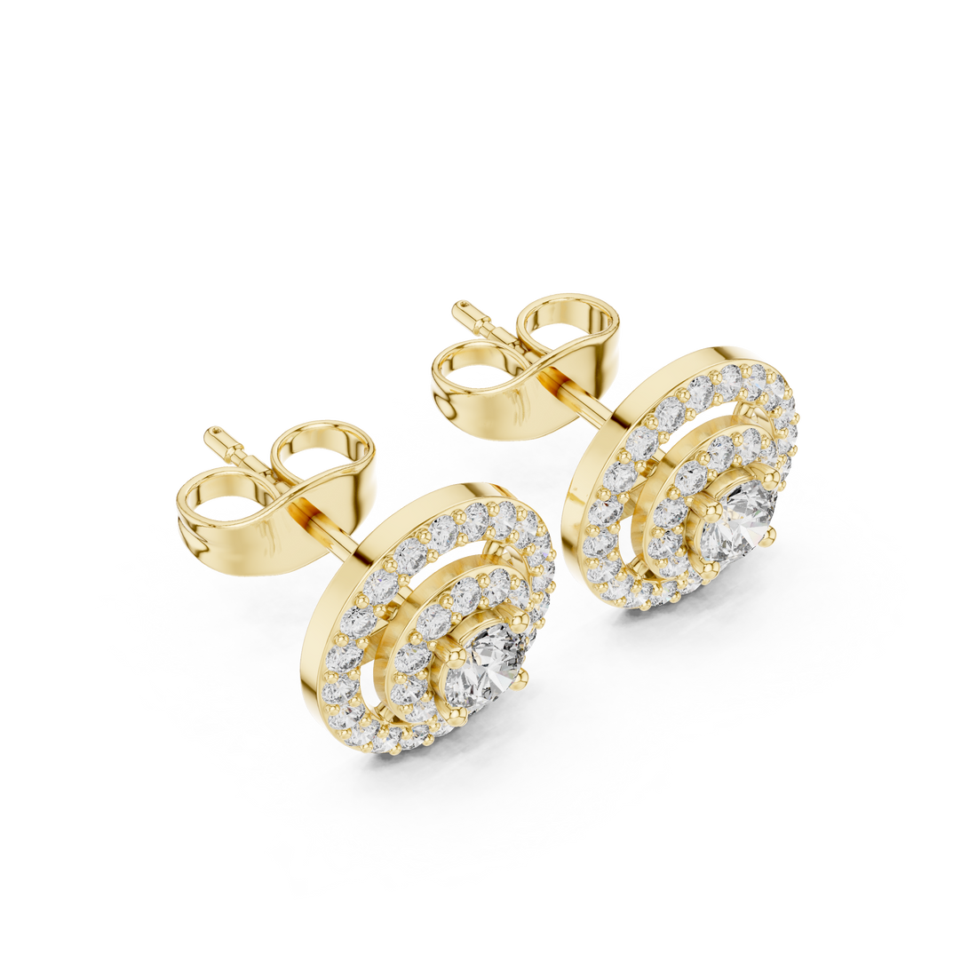 Children's stud earrings with delicate stones.