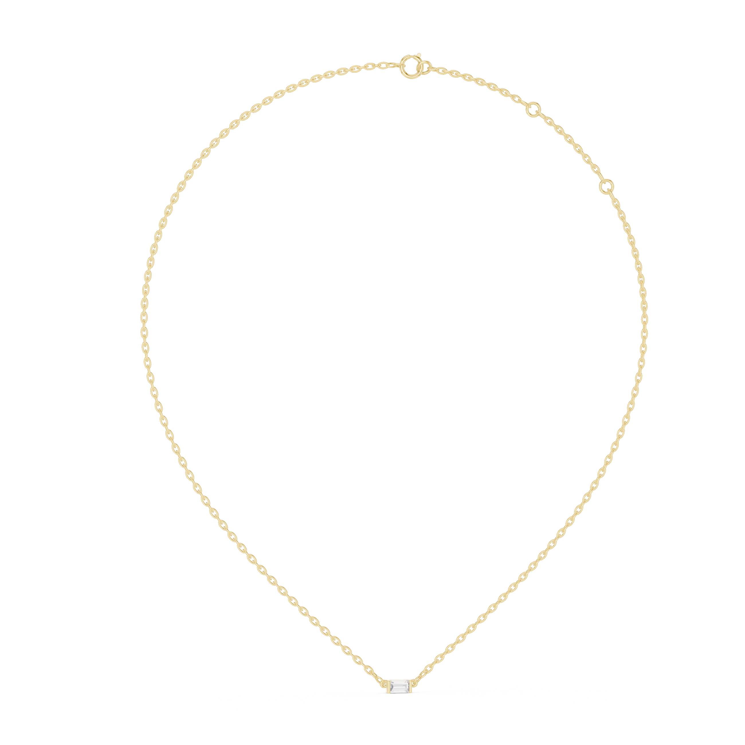 Stylish Y-shaped necklace featuring dangling central element.