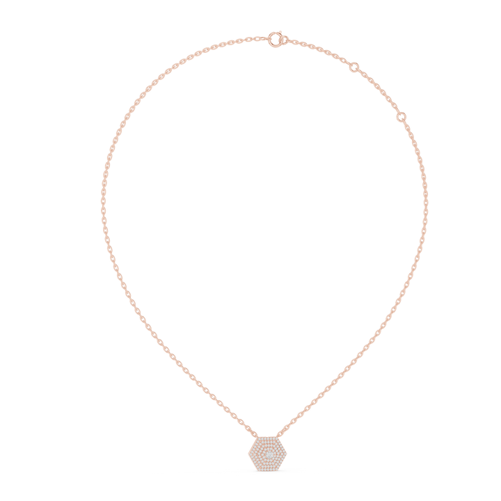 Modern diamond pendant featuring minimalist design.