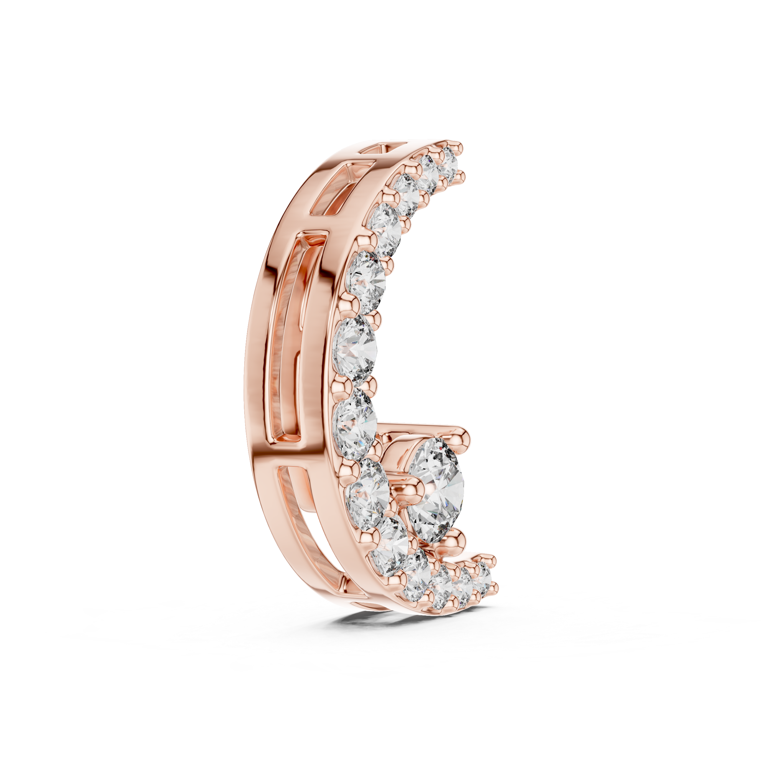 Stylish marquise diamond ring with elongated shape and delicate prong setting.