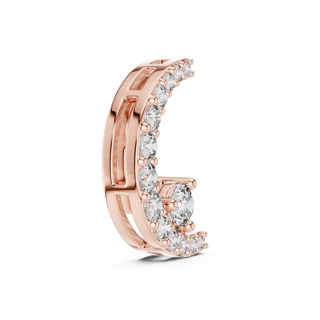 Stylish marquise diamond ring with elongated shape and delicate prong setting.