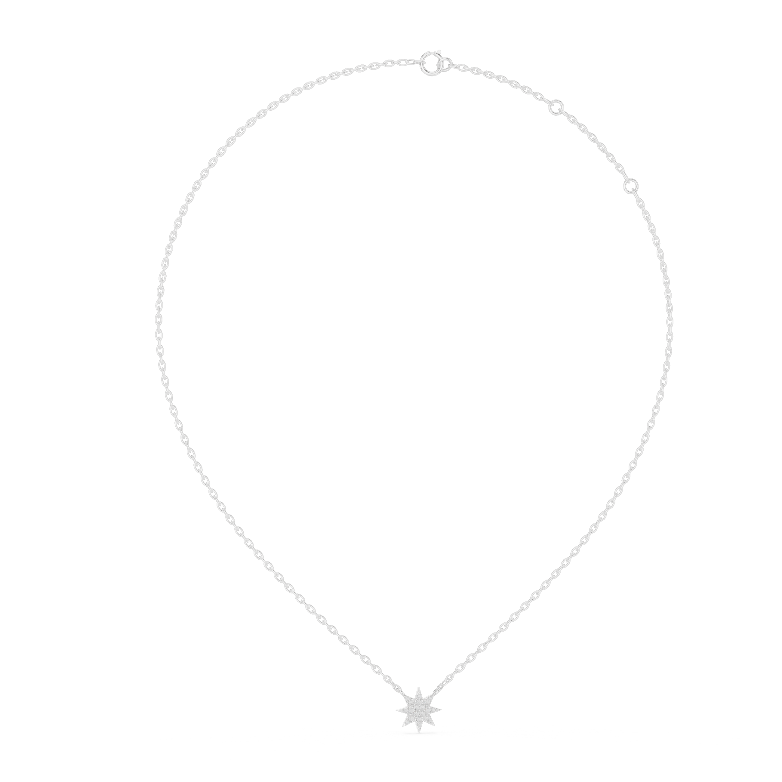 Luxury layered diamond pendant necklace with multiple sparkling stones.