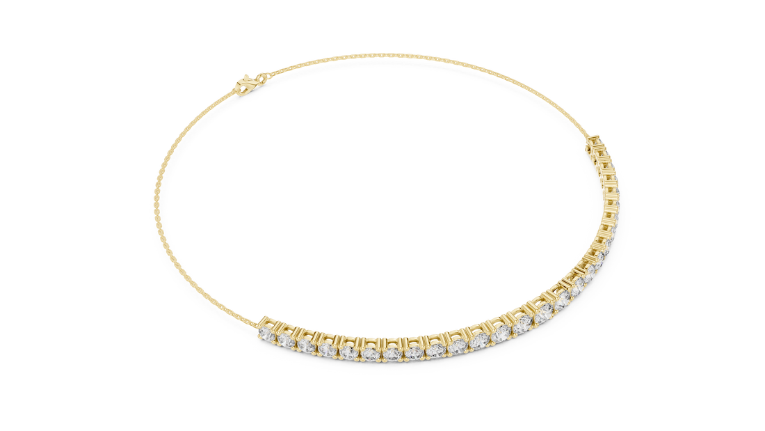 Graduated Round Cut Diamond Tennis Chain Bracelet with Classic Prong Setting