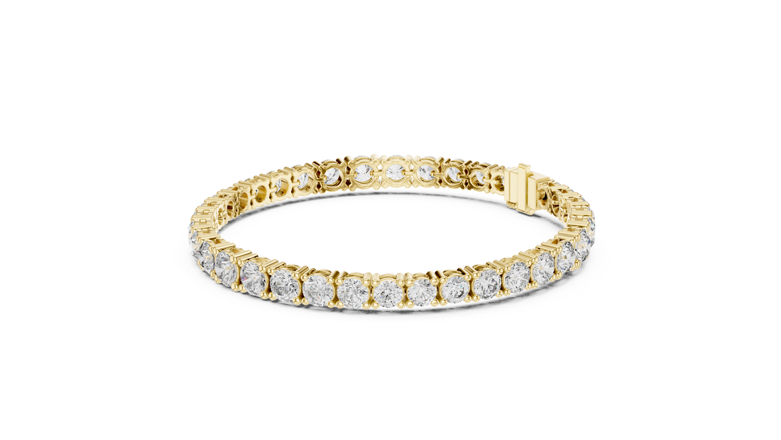 Graduated Round Cut Diamond Tennis Link Bracelet with Elegant Continuous Sparkle