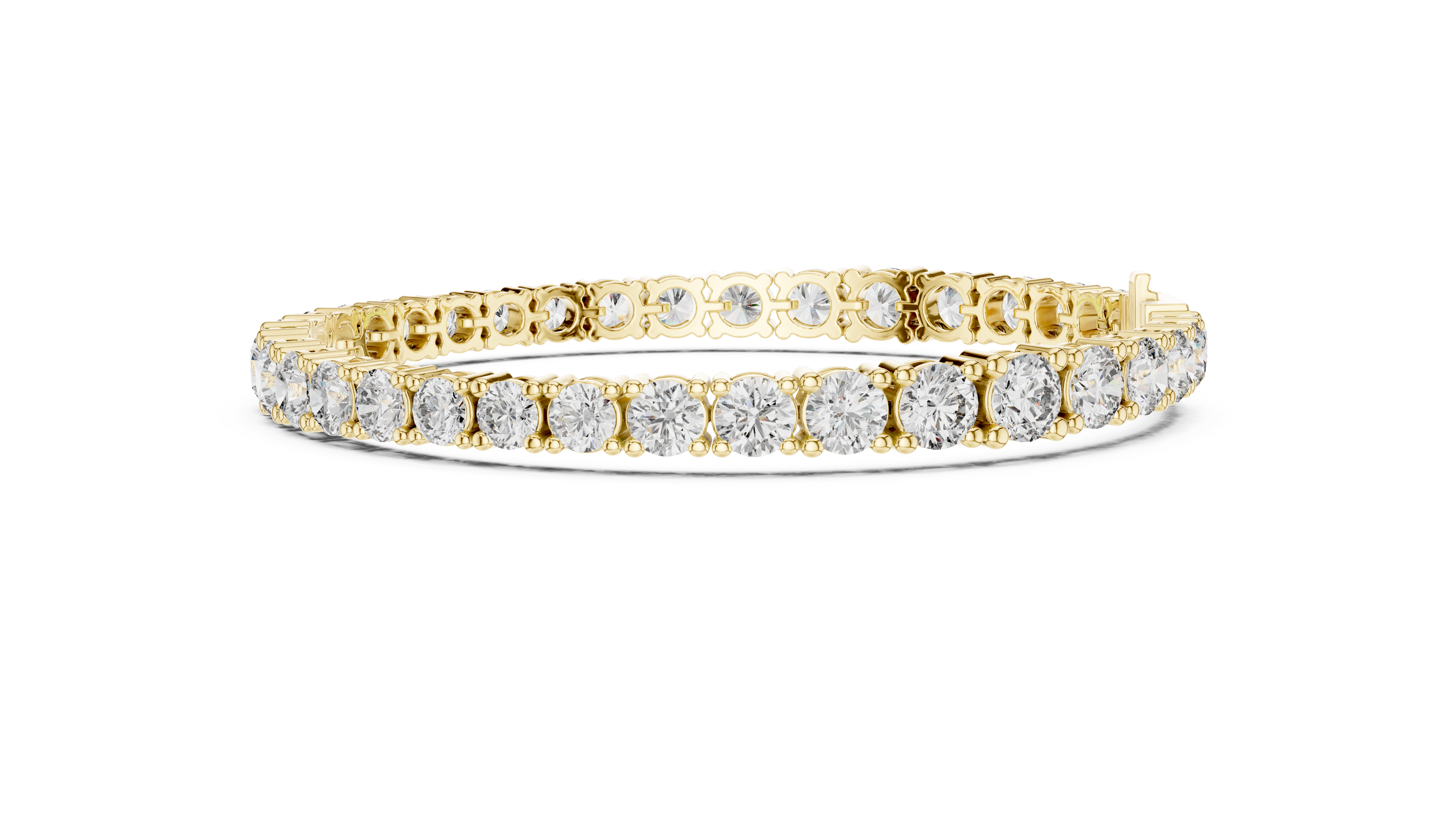 Graduated Round Cut Diamond Tennis Link Bracelet with Elegant Continuous Sparkle