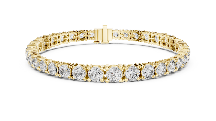 Graduated Round Cut Diamond Tennis Link Bracelet with Elegant Continuous Sparkle