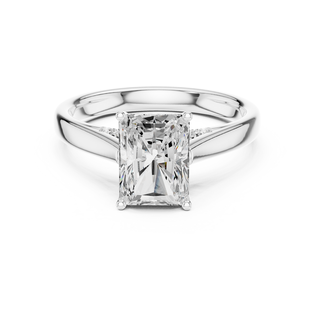 Cushion-cut engagement ring with refined sparkle.