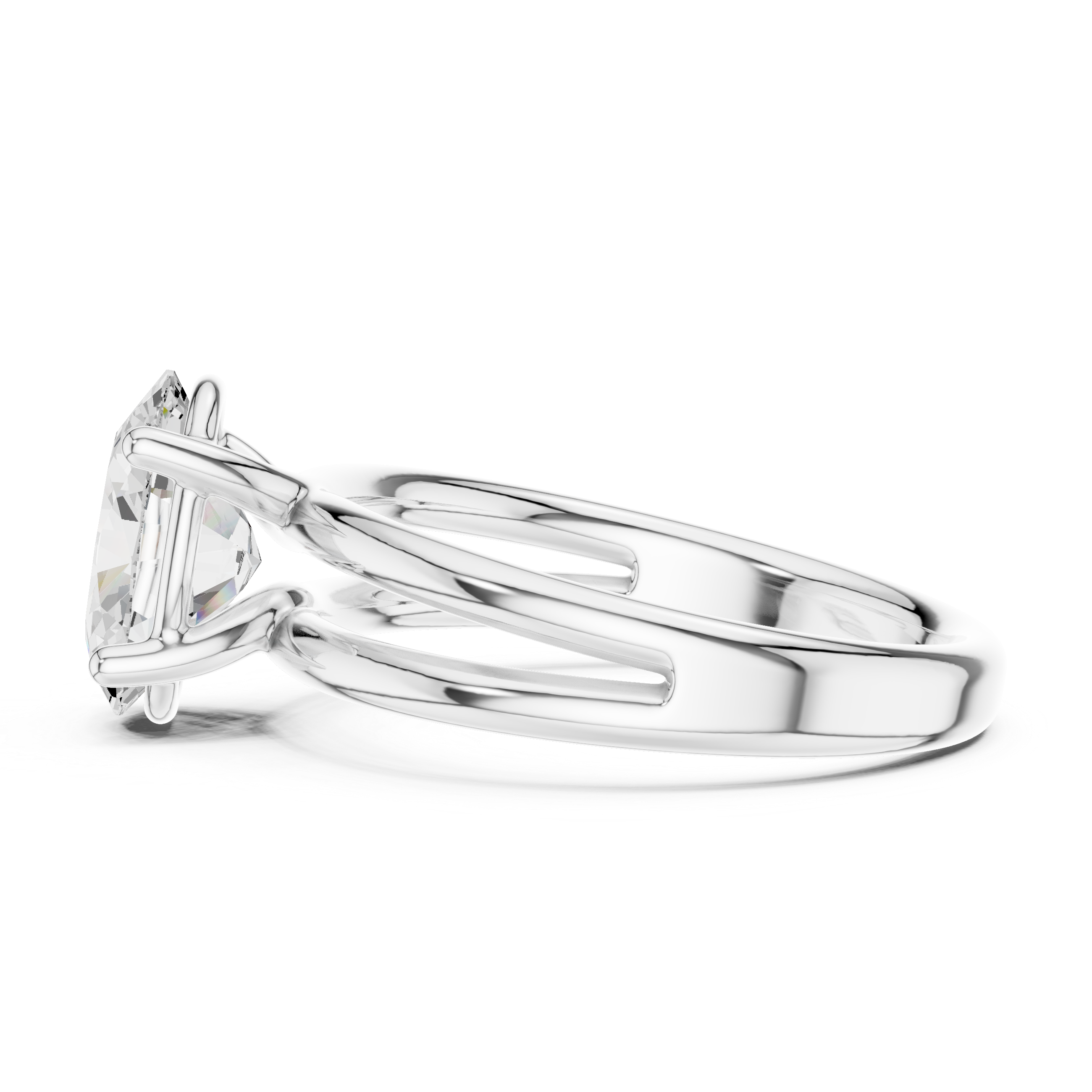 Diamond pendant necklace with round center stone.