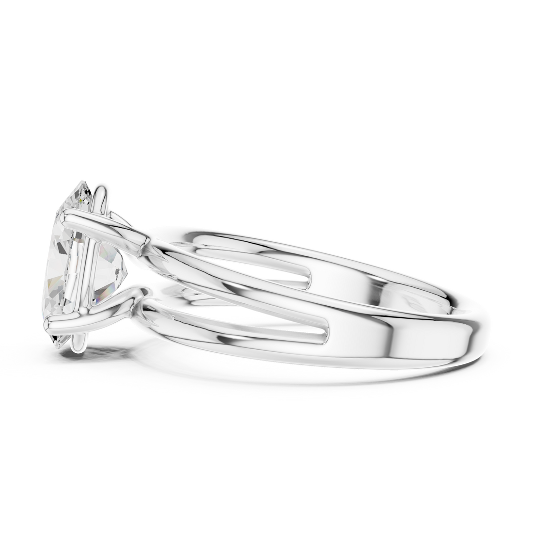 Diamond pendant necklace with round center stone.